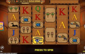 Screenshot della nuova slot Eye of Horus Gold Spins Megaways di Blueprint Gaming