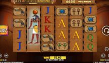 Screenshot from the New Eye of Horus Gold Spins Megaways Slot by Blueprint Gaming
