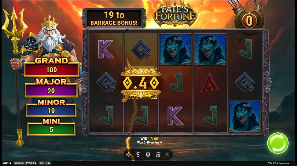 Screenshot from the New Fate's Fortune Slot by Play'n GO