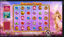 Screenshot cu noul slot Hearts of Venus dezvoltat de Pragmatic