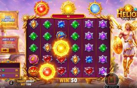 Screenshot van de nieuwe Helios Triple Sun slot van Pragmatic Play