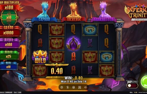 Screenshot from the New Infernal Trinity Slot by Play’n GO