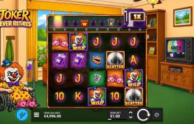 Screenshot van de nieuwe Joker Never Retires slot van Bullshark Games