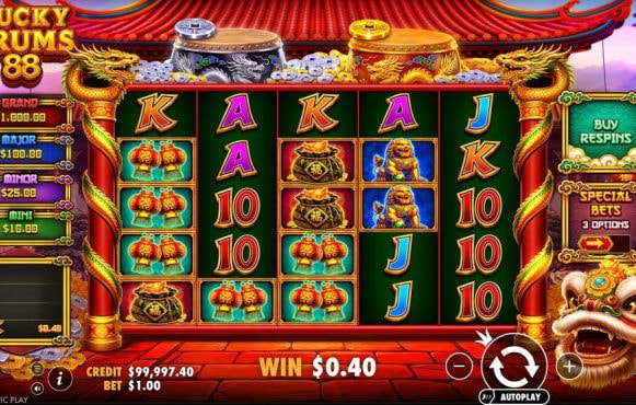 Screenshot from the New Lucky Drums 88 Slot by Pragmatic Play