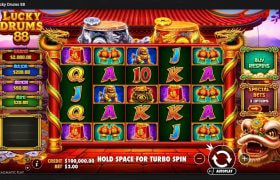 Screenshot cu noul slot Lucky Drums 88 dezvoltat de Pragmatic