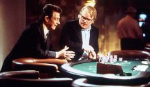 Actors John Hurt and Philip Seymour Hoffman Filming ‘Owning Mahowny’.
