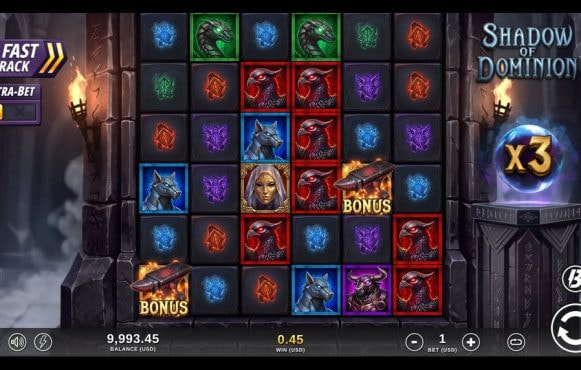 Screenshot from the New Shadow of Dominion Game by Slotmill