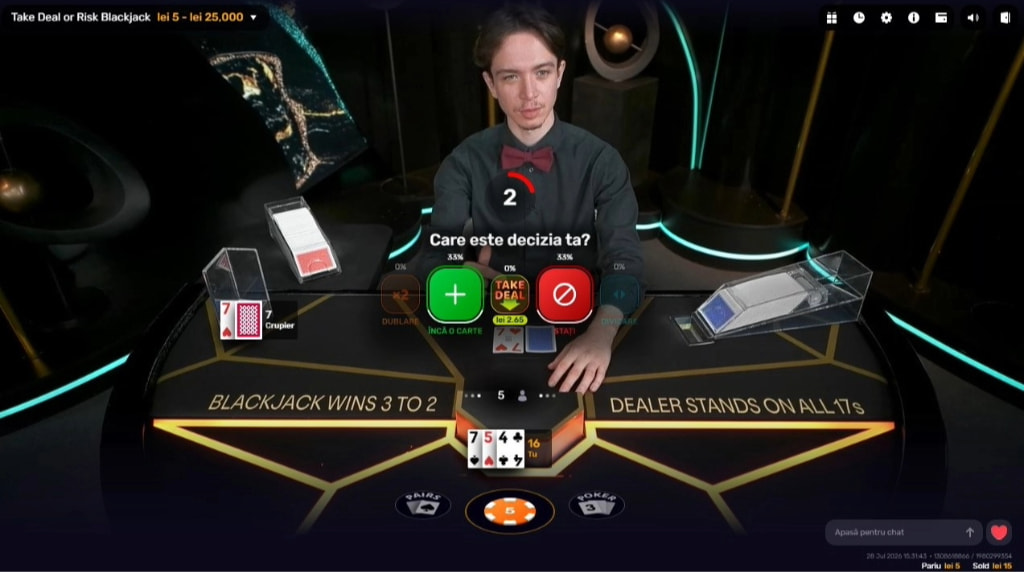 Take Deal or Risk Blackjack de la Iconic21