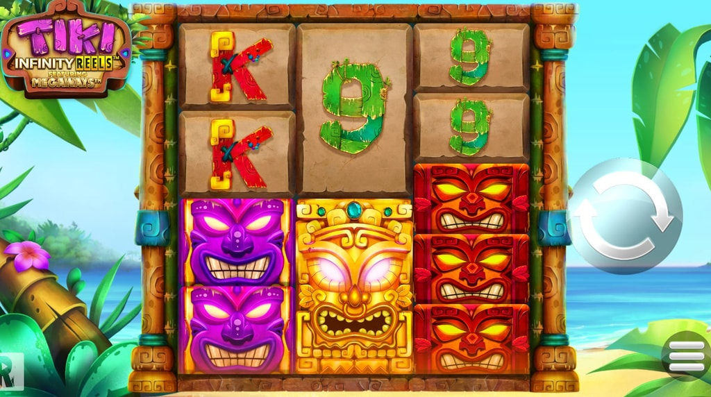 Screenshot van de slot Tiki Infinity Reels Megaways