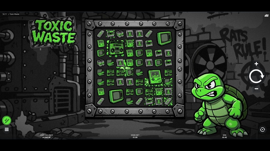 Screenshot from the New Toxic Waste Slot by Jinx Gaming