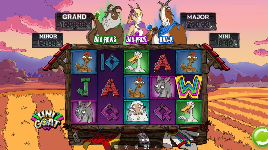 Screenshot from Unigoat by Play'n GO