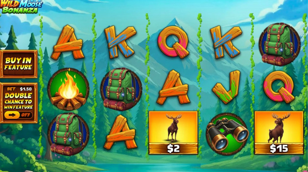 Screenshot from the Wild Moose Bonanza Slot by Skywind Group