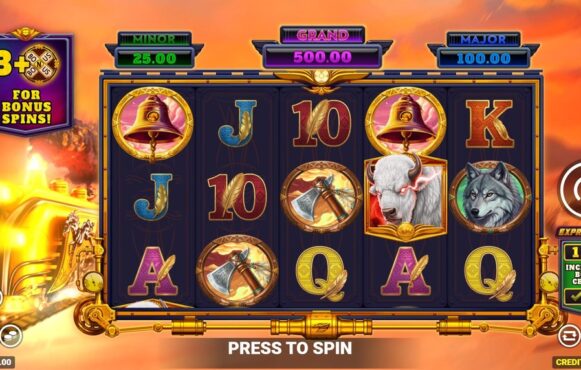 Screenshot van de nieuwe Almighty Mustang Express 2 slot van Blueprint Gaming