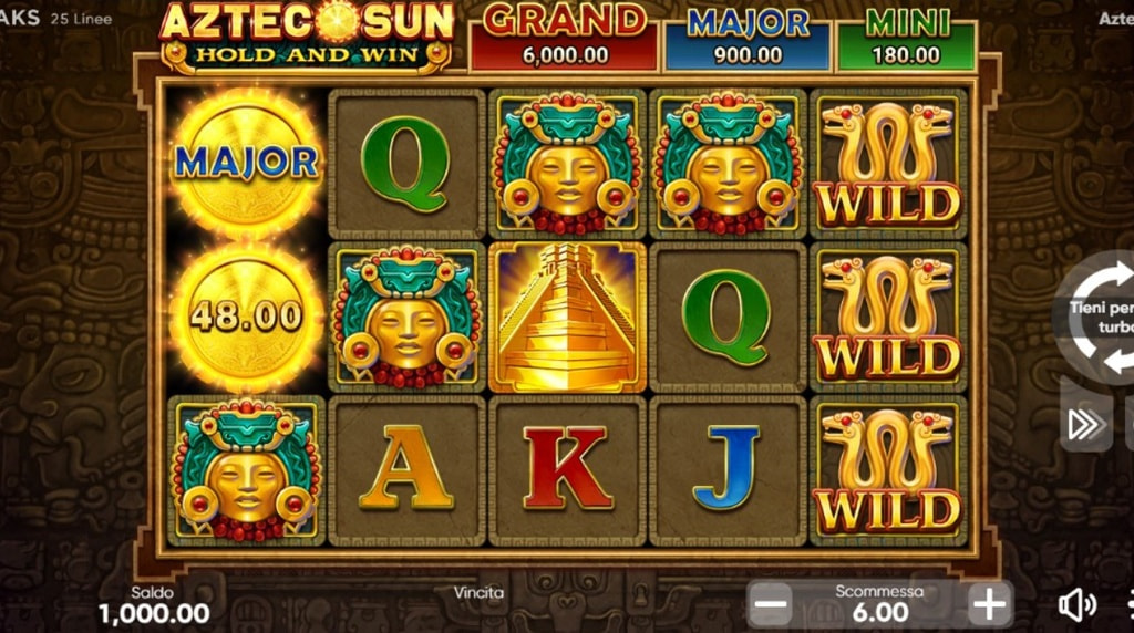 Aztec Sun Hold and Win di 3 OAKS