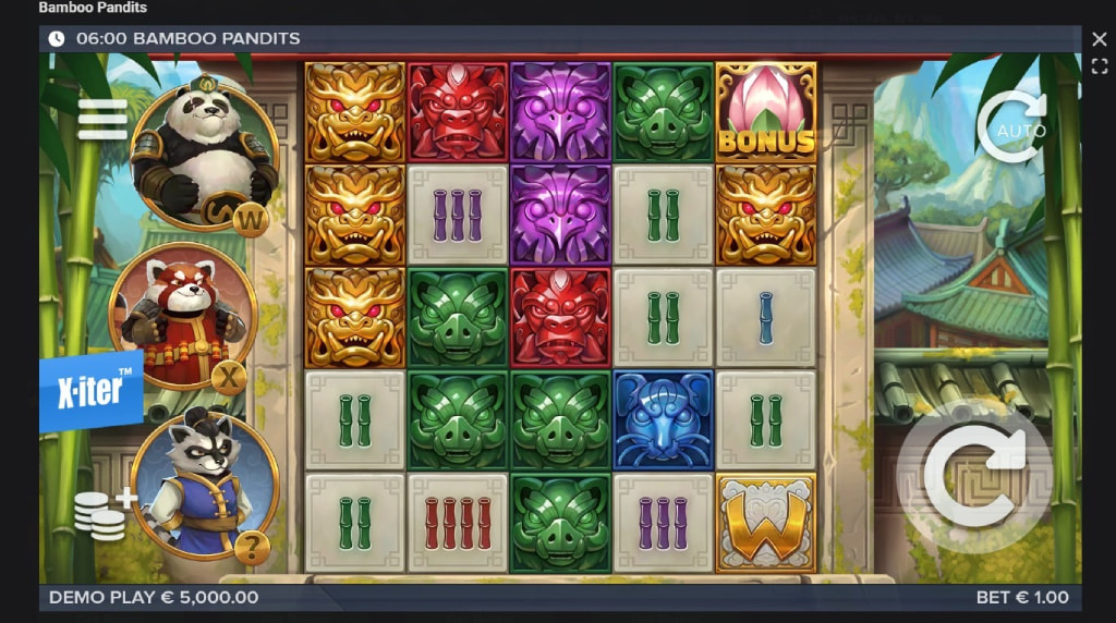 Screenshot cu noul slot Bamboo Pandits dezvoltat de ELK Studios