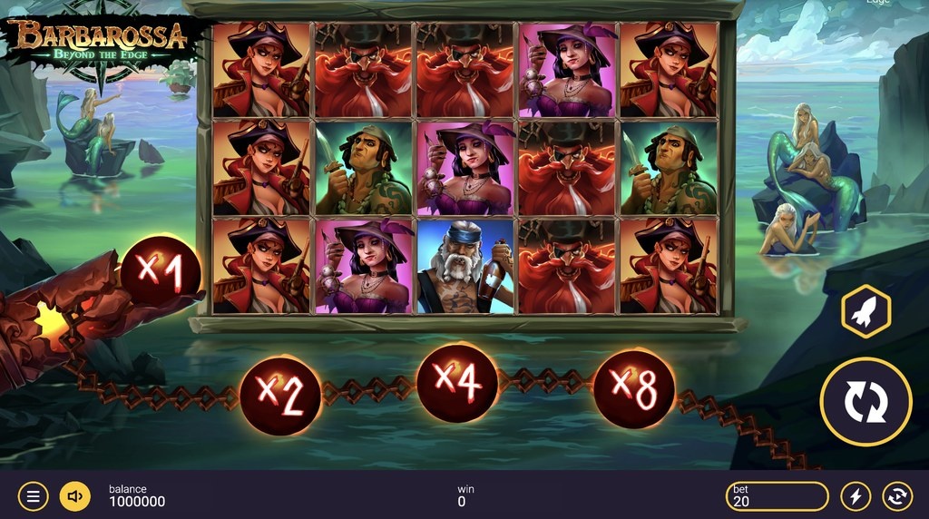 Screenshot from the new Barbarossa Beyond the Edge Slot by Peter & Sons