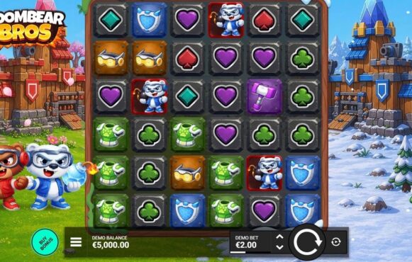 Screenshot della slot Boombear Bros di Bullshark Games
