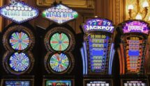 An Assortment of Slot Machines in a Casino