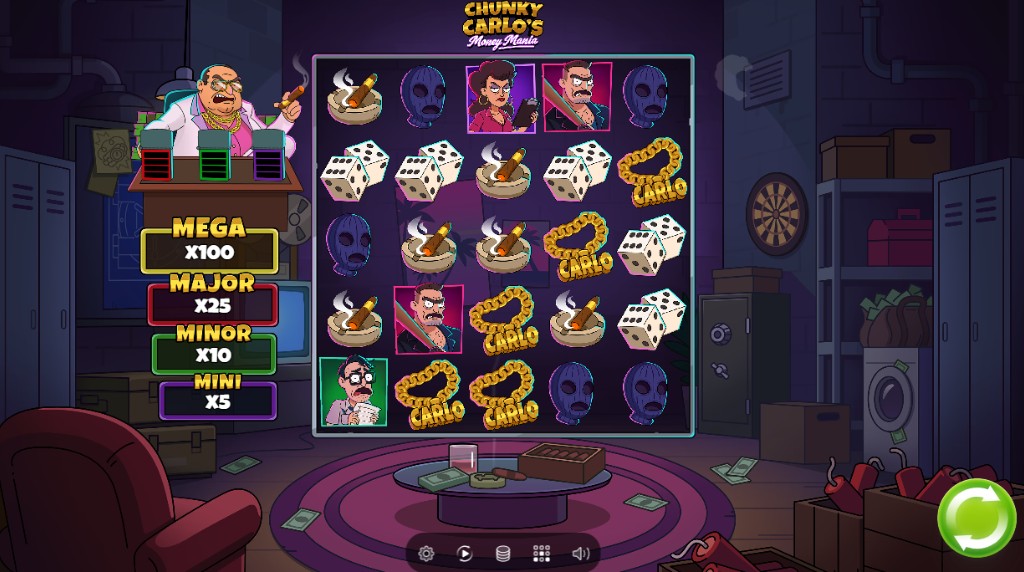 Screenshot from the Chunky Carlo’s Money Mania Slot by Play’n GO