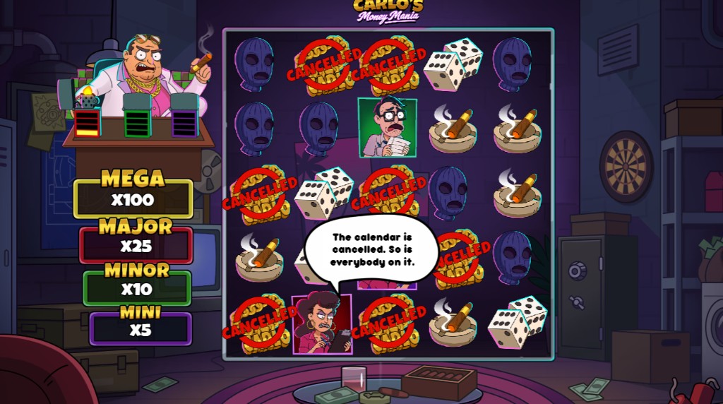 Screenshot from the Purple Lighter Cancel Feature in Chunky Carlo’s Money Mania