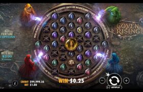 Screenshot from the New Coven Rising Game by Pragmatic Play
