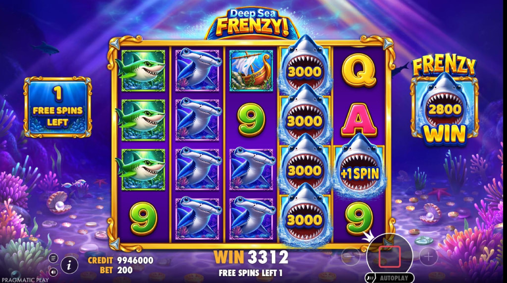 Screenshot van Deep Sea Frenzy Bonusronde