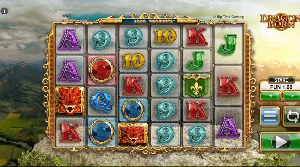 Screenshot van de slot Dragon Born Megaways van BTG