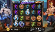 Screenshot from the New Fist of Destruction Megamultiplier slot by Hacksaw Gaming
