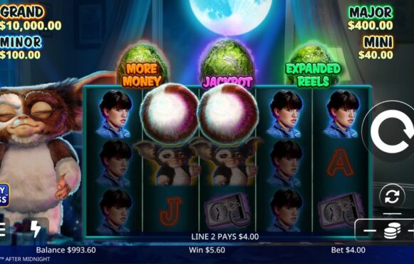 Screenshot from the New Gremlins After Midnight Slot by Light & Wonder