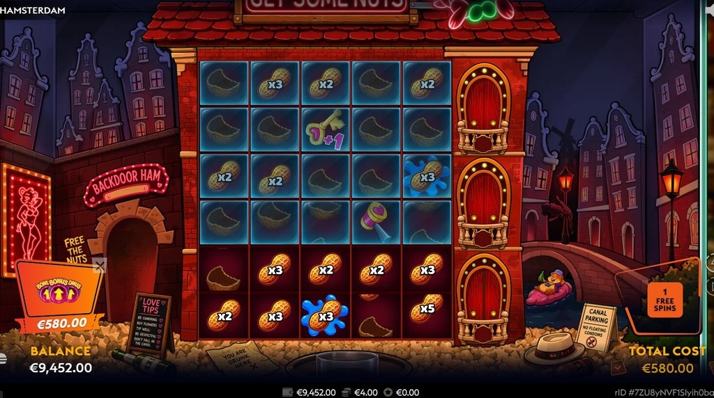Screenshot from the Upstairs Bonus round of Hamsterdam