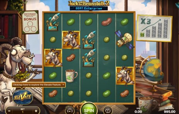 Screenshot from the New Jack and the Beanstalk 2 slot by NetEnt