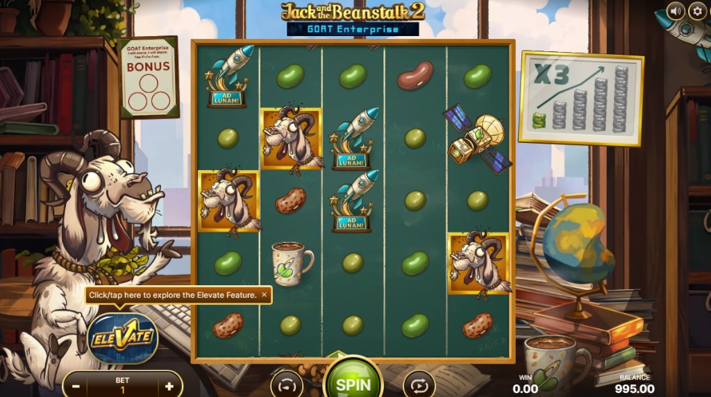 Screenshot from the New Jack and the Beanstalk 2 slot by NetEnt