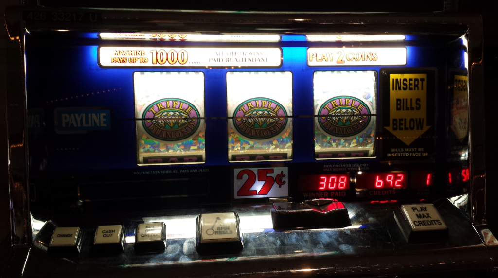 Jackpot displayed on a slot machine