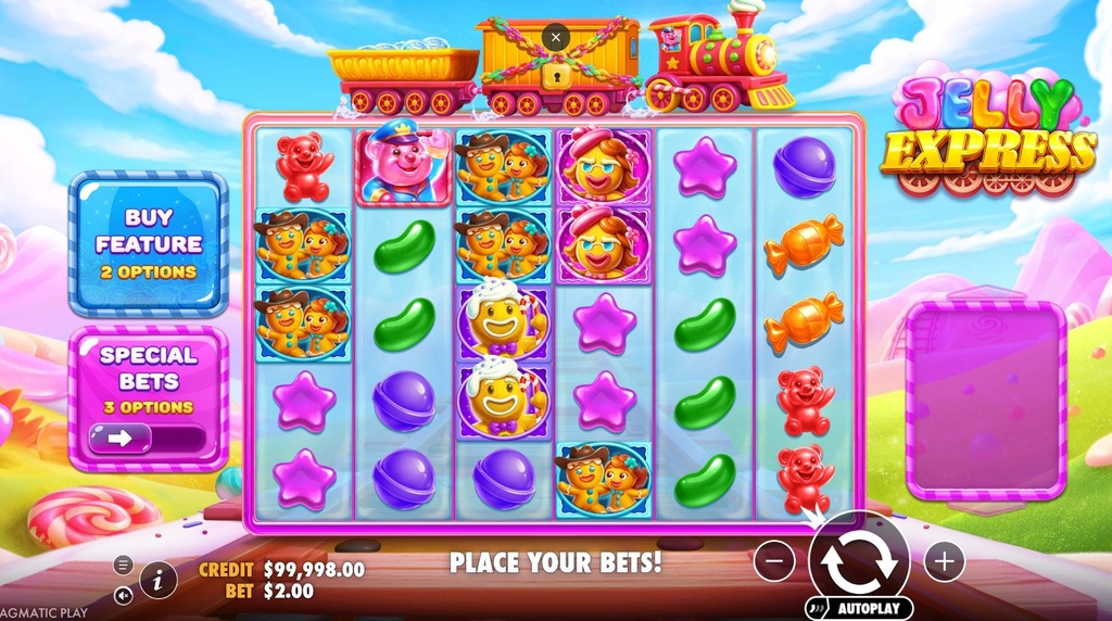 Screenshot van de slot Jelly Express van Pragmatic Play