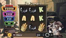Screenshot della nuova slot Le Bandit Hold & Win di Hacksaw Gaming