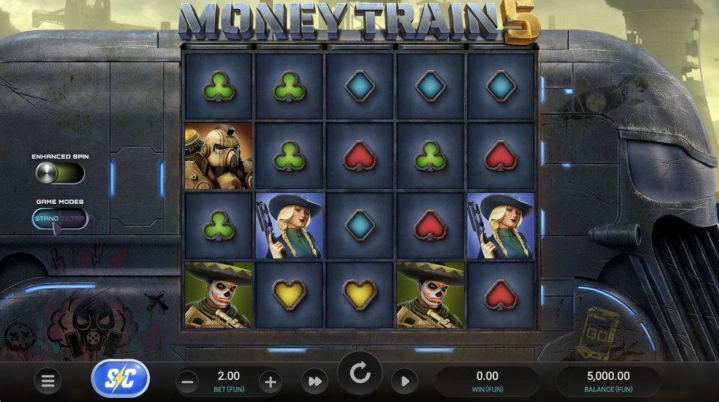Screenshot from the New Money Train 5 Slot by Relax Gaming