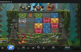 Screenshot cu noul slot Monkey Gods of the Inca dezvoltat de Relax Gaming