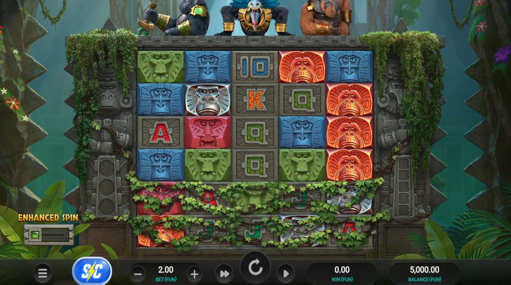 Screenshot della nuova slot Monkey Gods of the Inca di Relax Gaming