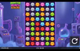 Screenshot from the New Monster Munch Stacks Game by Backseat Gaming