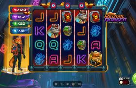 Screenshot from the Redtail Robber Cash Vault Heist slot by Play'n GO