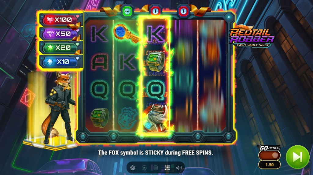 Screenshot from the GO Ultra Feature of Redtail Robber Cash Vault Heist