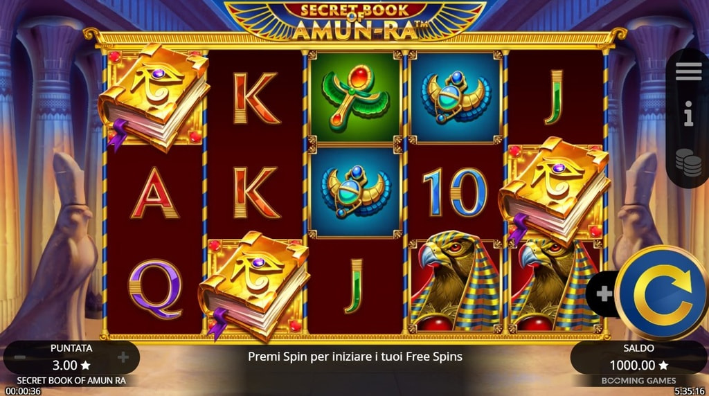 Secret Book of Amun Ra di Booming Games