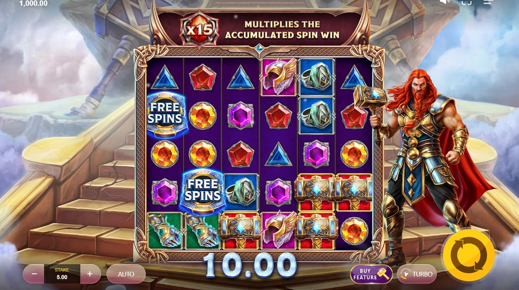 Screenshot from the New Thor’s Rage 2 Slot by Red Tiger