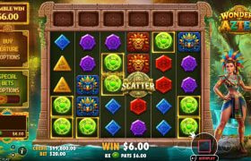 Screenshot fra den nye Wonders of Aztec slot af Pragmatic Play