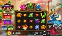 Screenshot della nuova slot 3 Adventures of Alice Hold & Win di Hacksaw Gaming