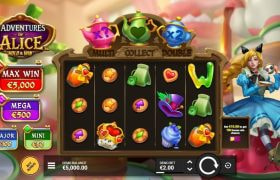 Screenshot della nuova slot 3 Adventures of Alice Hold & Win di Hacksaw Gaming