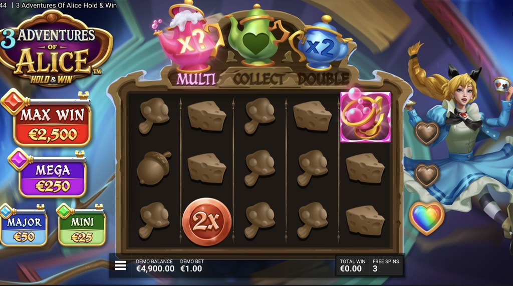 Screenshot from the Hold and Win of 3 Adventures of Alice