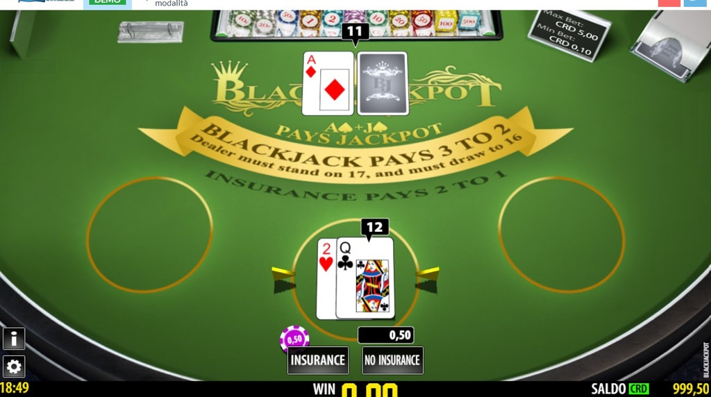 Tavolo di Blackjackpot sviluppato da WorldMatch