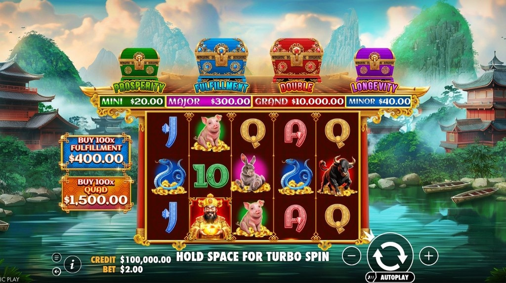 Screenshot della nuova slot Chests of Cai Shen Infinity di Pragmatic Play