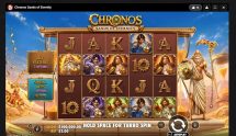 Screenshot cu noul slot Chronos Sands of Eternity de la Pragmatic Play